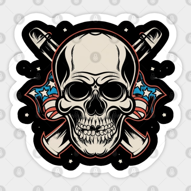 Gothic skull Tattoo Sticker by Goku Creations